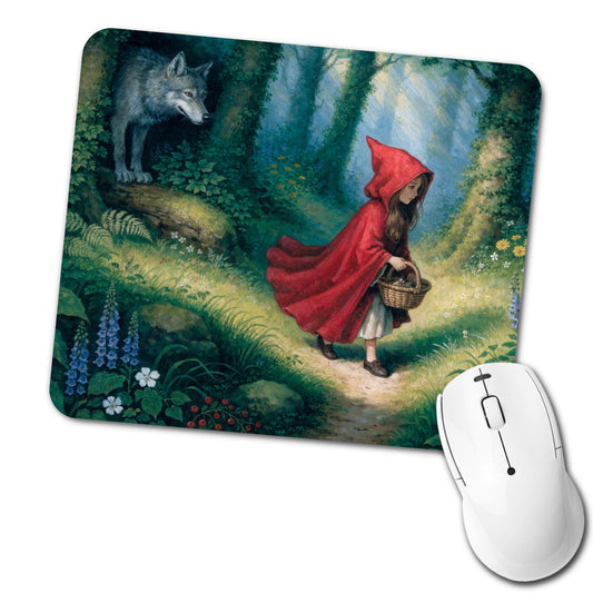 Little Red Riding Hood Fairy Tale Low Profile Mouse Pad Mat
