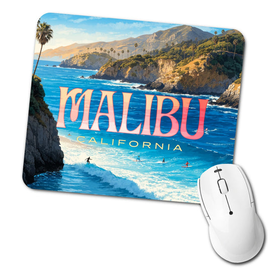 Malibu California Travel Ocean Low Profile Mouse Pad Mat