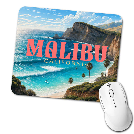 Malibu California Travel Low Profile Mouse Pad Mat