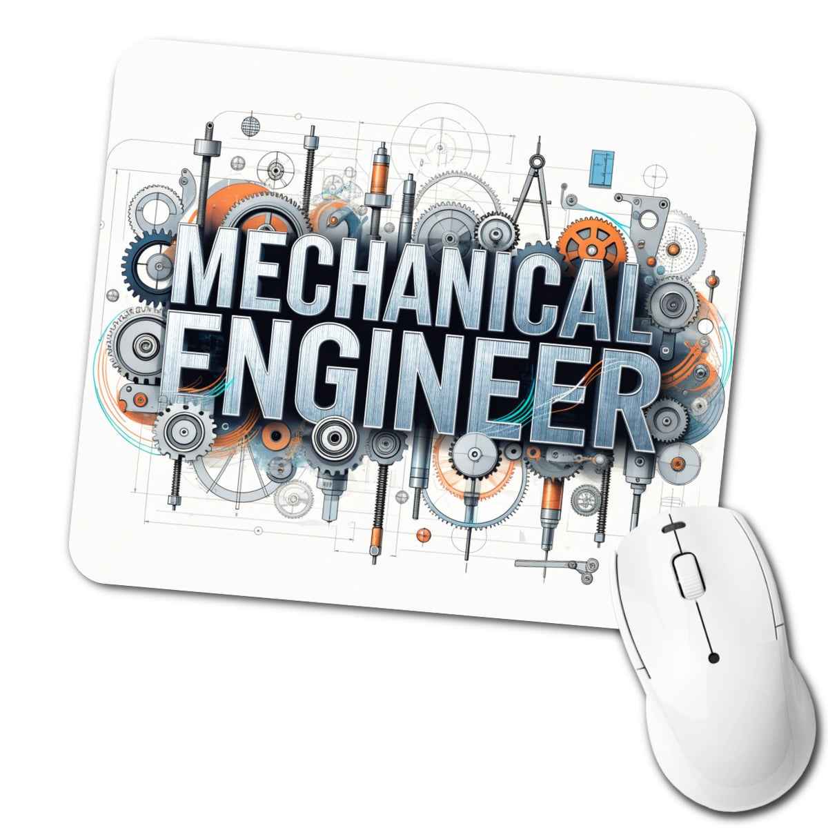 Mechanical Engineer Low Profile Mouse Pad Mat