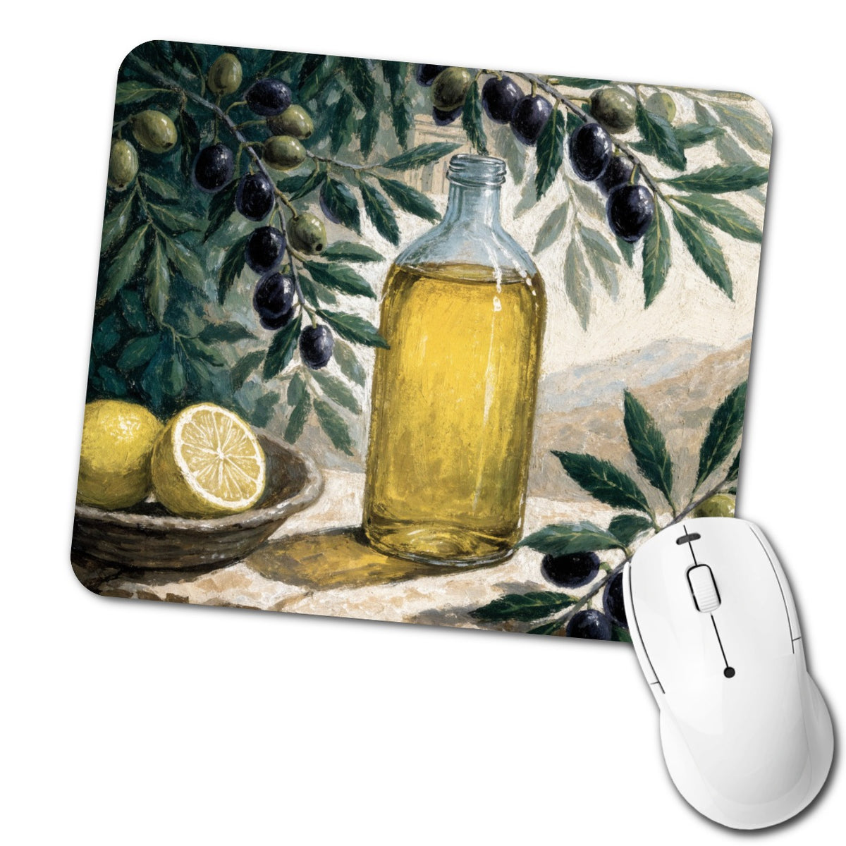 Mediterranean Olive Oil Low Profile Mouse Pad Mat