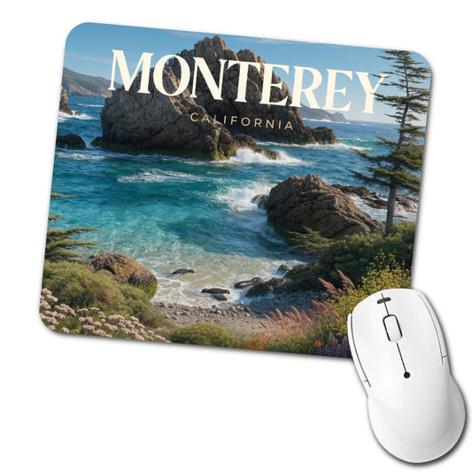 Monterey California Travel Ocean Low Profile Mouse Pad Mat