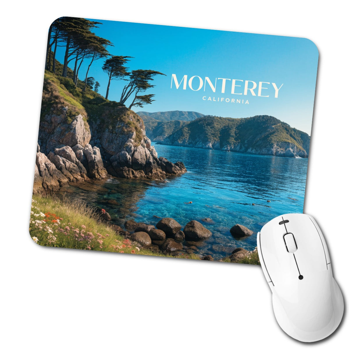 Monterey California Travel Low Profile Mouse Pad Mat