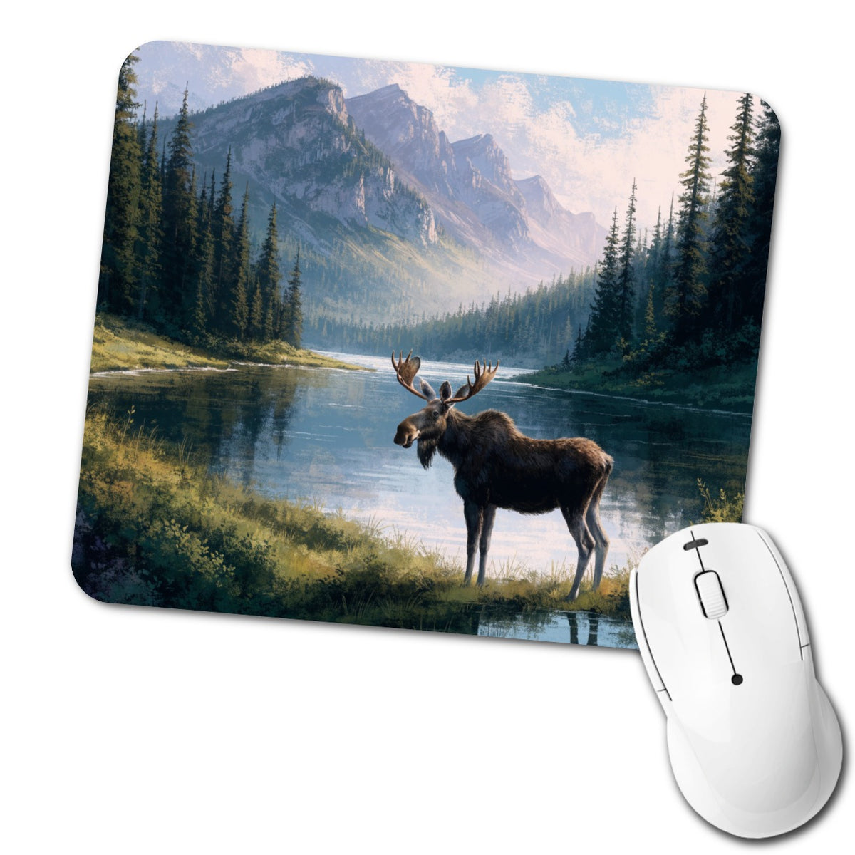 Moose Mountain Lake Low Profile Mouse Pad Mat