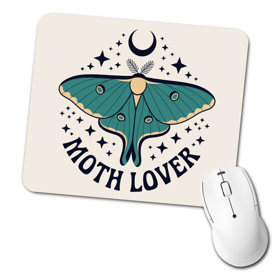 Moth Lover Luna Crescent Moon Low Profile Mouse Pad Mat