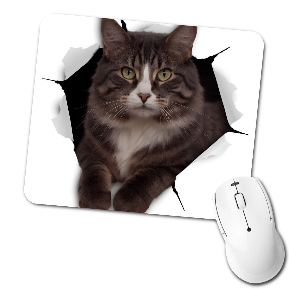 Norwegian Forest Cat Breakout Low Profile Mouse Pad Mat