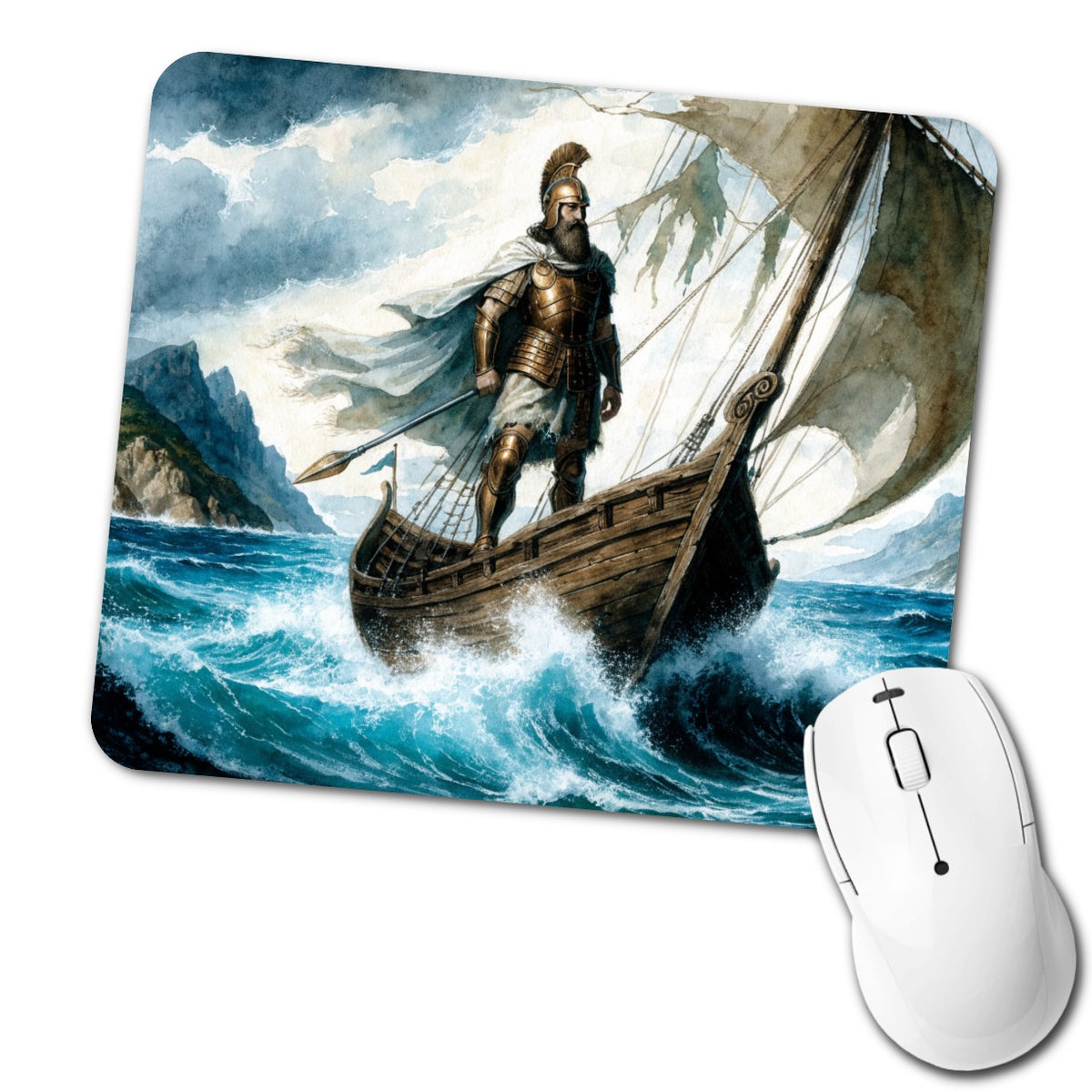 Odysseus Greek Mythology Low Profile Mouse Pad Mat
