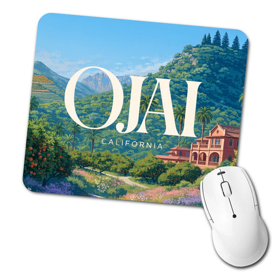 Ojai California Travel Low Profile Mouse Pad Mat
