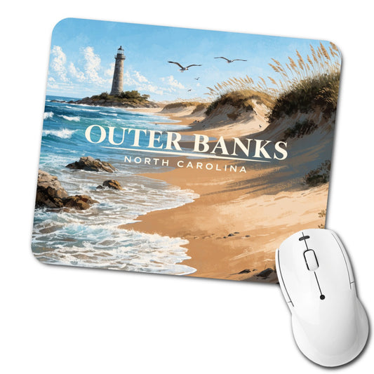 Outer Banks North Carolina Travel Low Profile Mouse Pad Mat