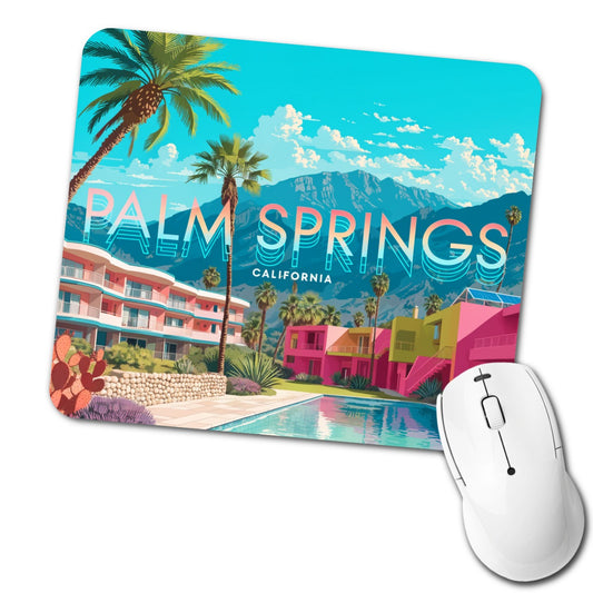 Palm Springs California Travel Low Profile Mouse Pad Mat