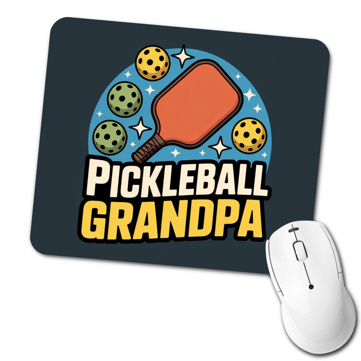 Pickleball Grandpa Low Profile Mouse Pad Mat