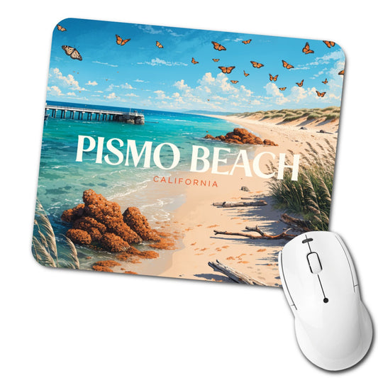 Pismo Beach California Travel Low Profile Mouse Pad Mat
