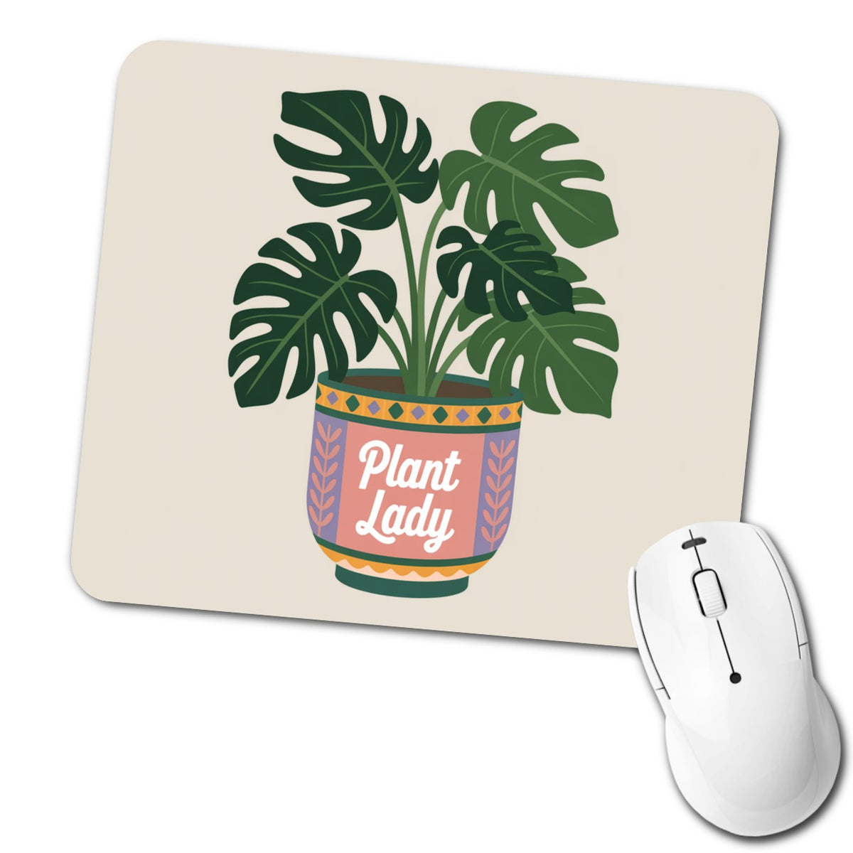 Plant Lady Monstera Low Profile Mouse Pad Mat