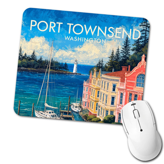 Port Townsend Washington Travel Low Profile Mouse Pad Mat