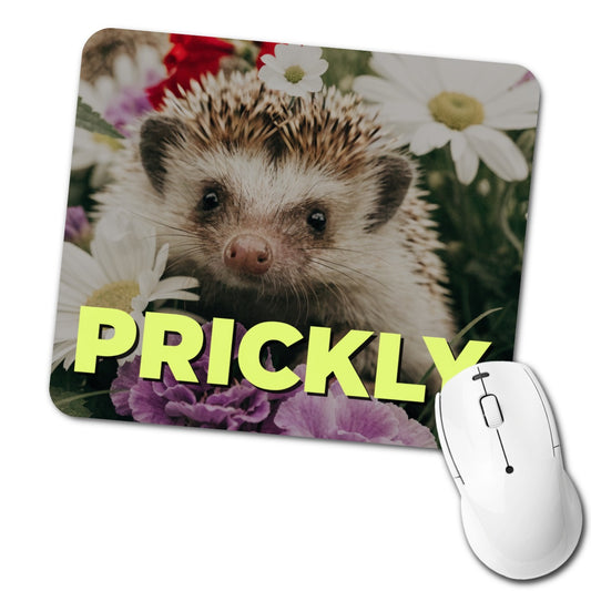 Prickly Hedgehog Adorable Funny Low Profile Mouse Pad Mat