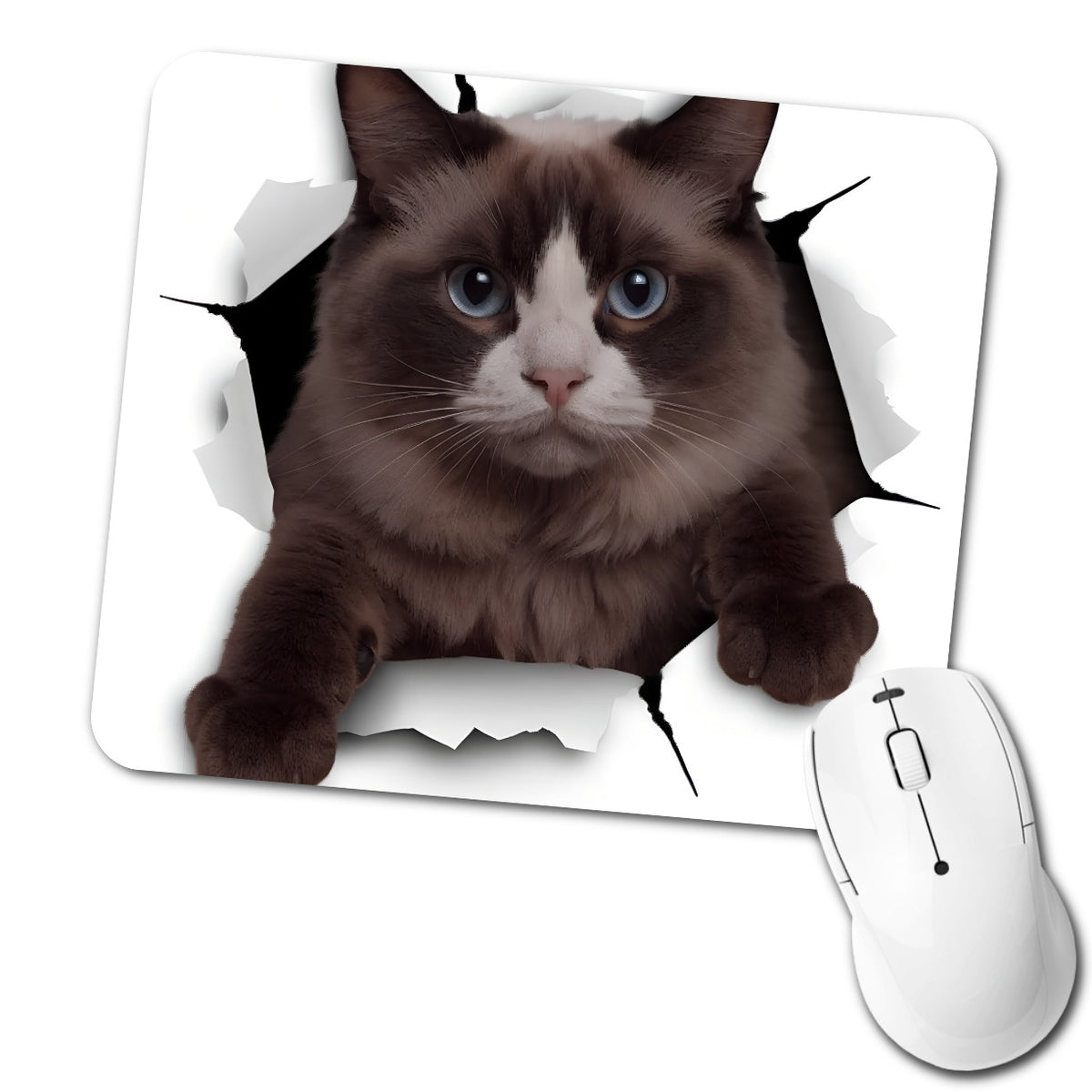 Ragdoll Cat Breakout Low Profile Mouse Pad Mat