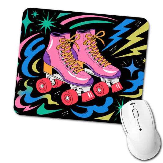 Retro Roller Skates Low Profile Mouse Pad Mat