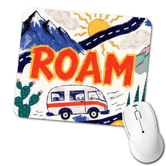 Roam Retro Camper Low Profile Mouse Pad Mat