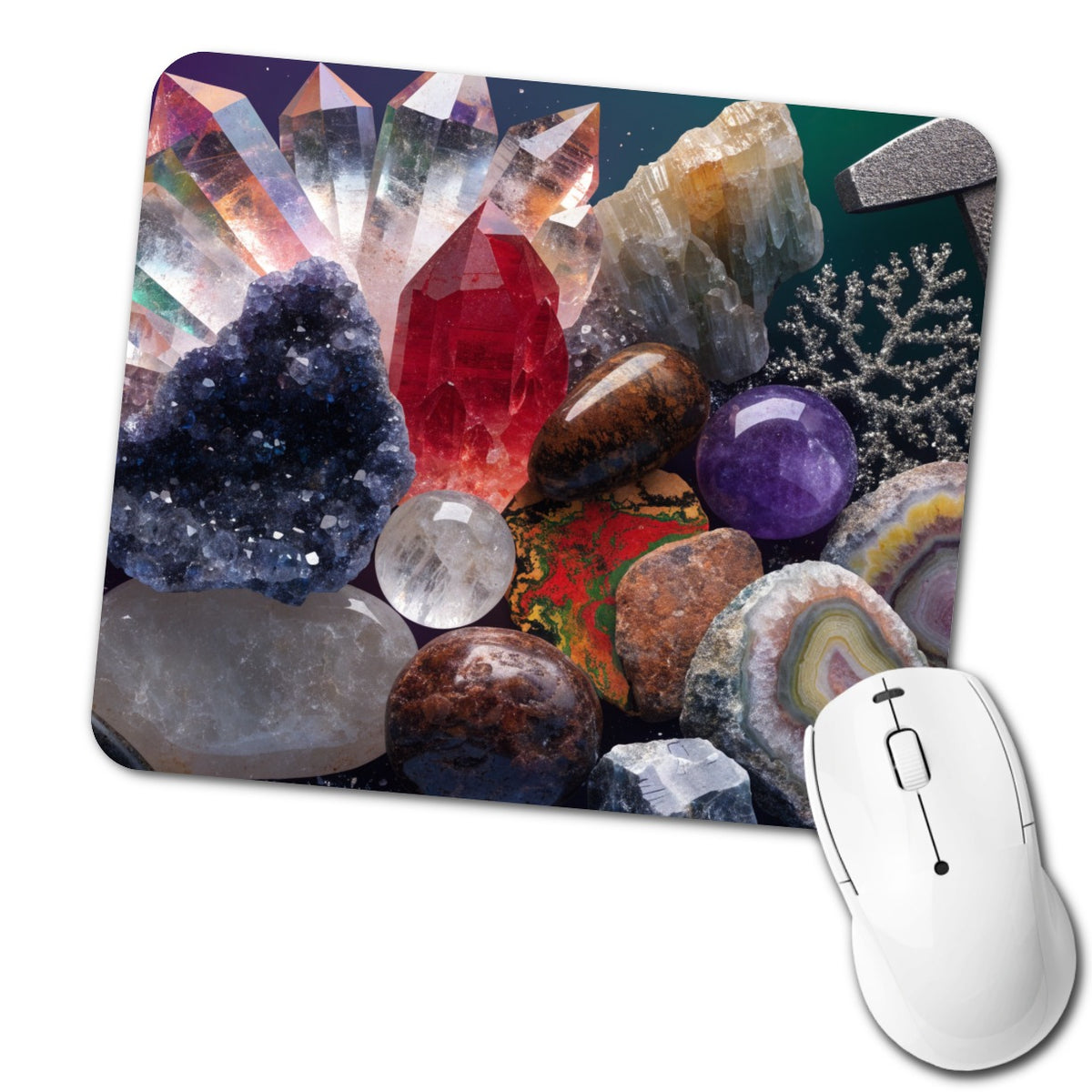 Rockhounding Crystals Geology Low Profile Mouse Pad Mat