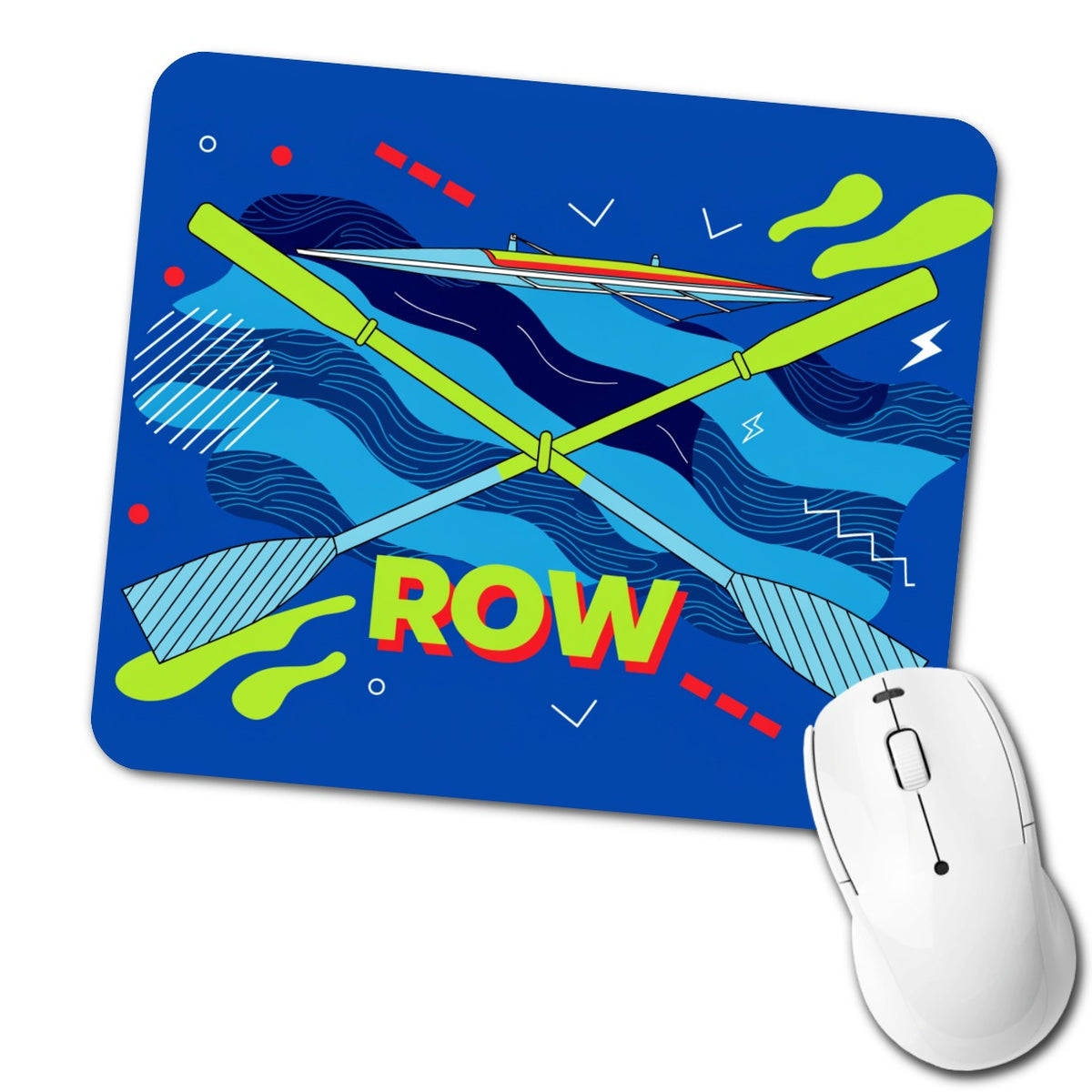 Rowing Oars Racing Shell Low Profile Mouse Pad Mat