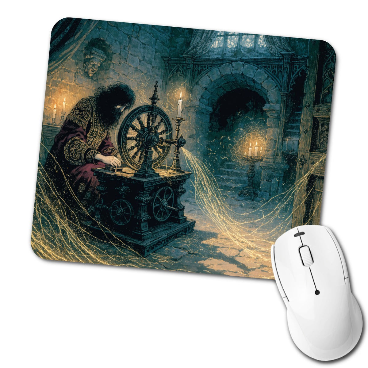 Rumpelstiltskin Fairy Tale Low Profile Mouse Pad Mat