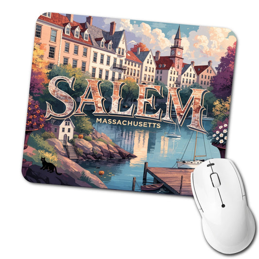 Salem Massachusetts Travel Low Profile Mouse Pad Mat