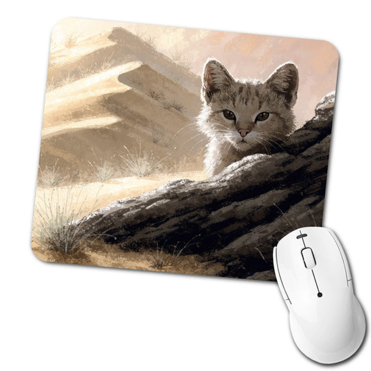 Sand Cat Desert Low Profile Mouse Pad Mat
