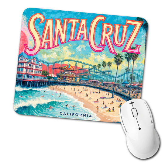 Santa Cruz California Travel Boardwalk Low Profile Mouse Pad Mat