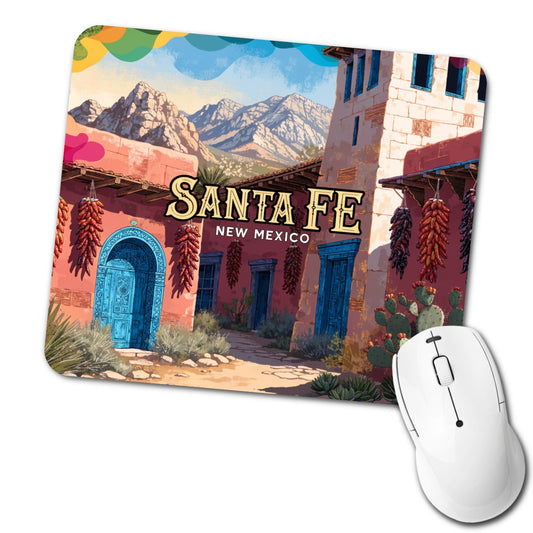 Santa Fe New Mexico Travel Low Profile Mouse Pad Mat