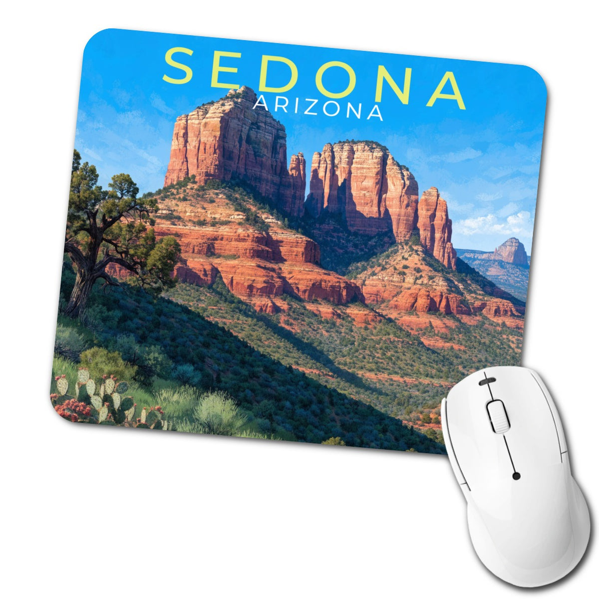 Sedona Arizona Travel Low Profile Mouse Pad Mat