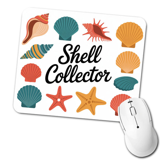 Shell Collector Seashells Low Profile Mouse Pad Mat