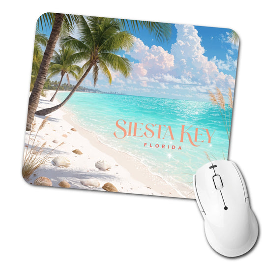 Siesta Key Florida Travel Low Profile Mouse Pad Mat