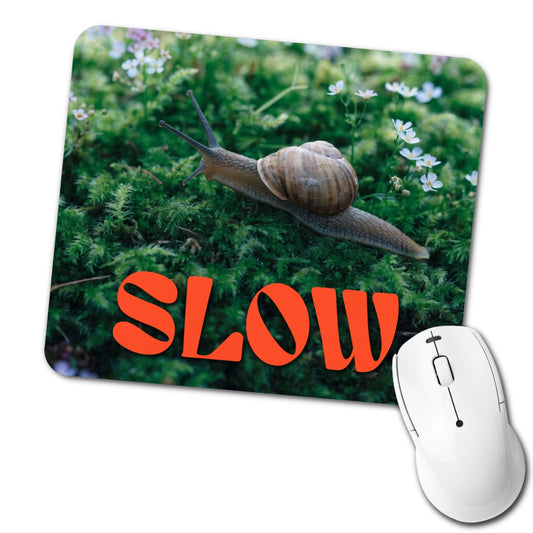 Slow Snail Funny Low Profile Mouse Pad Mat