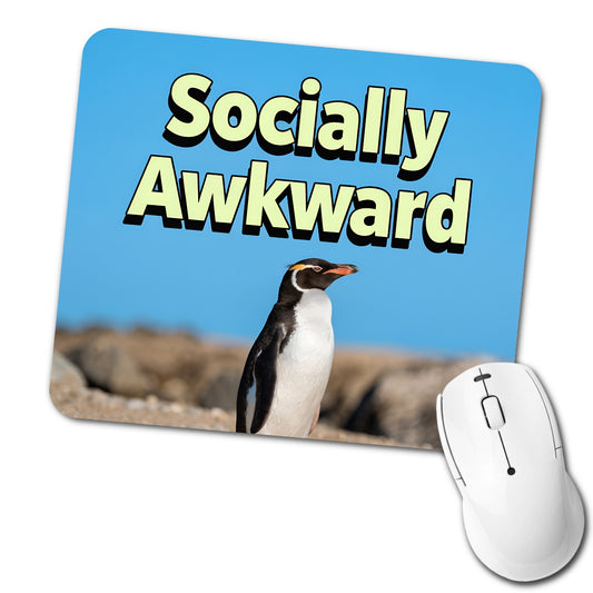 Socially Awkward Penguin Funny Low Profile Mouse Pad Mat