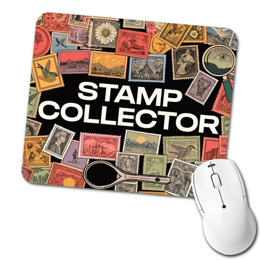 Stamp Collecting Low Profile Mouse Pad Mat