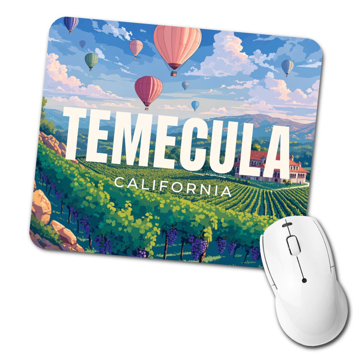 Temecula California Travel Low Profile Mouse Pad Mat