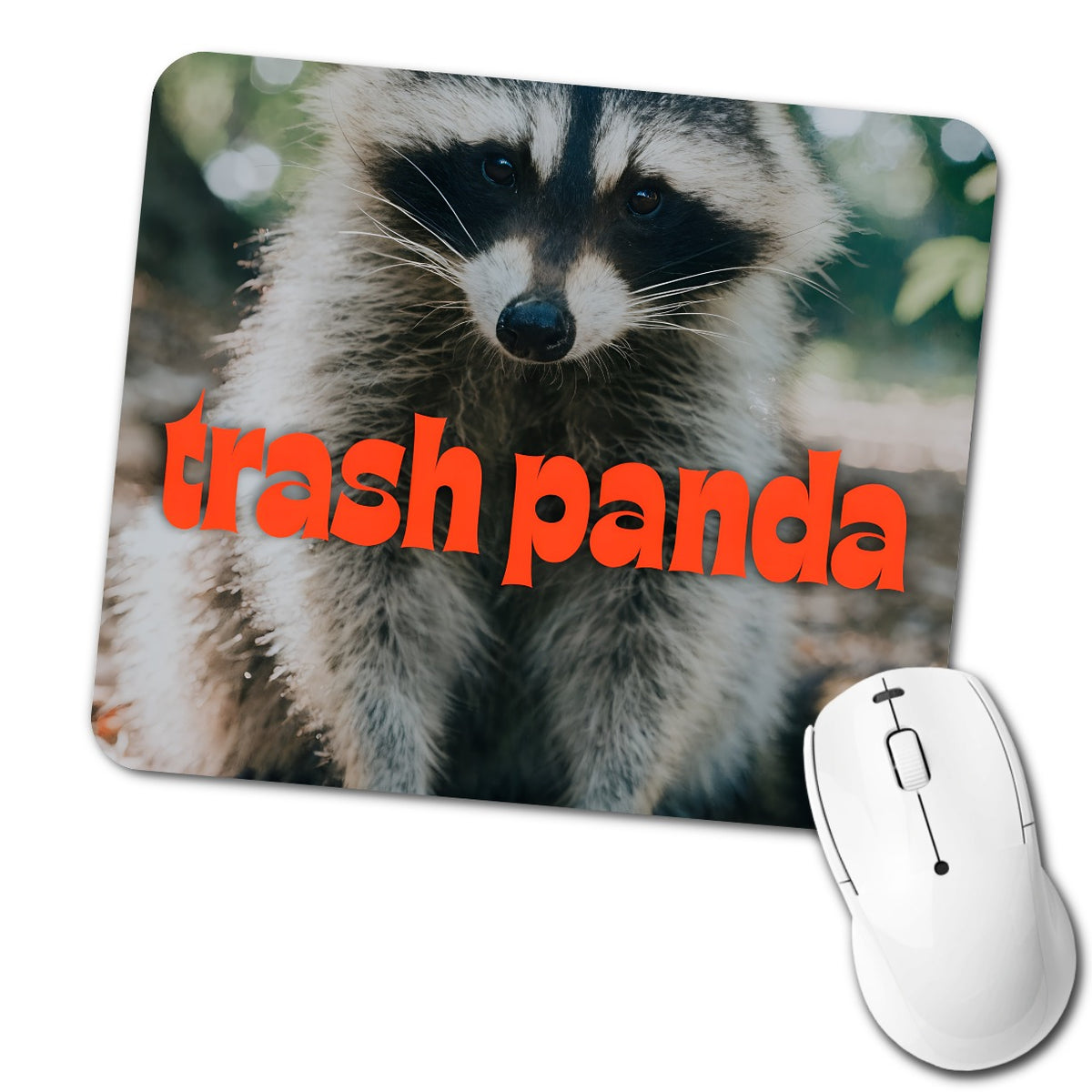 Trash Panda Raccoon Funny Low Profile Mouse Pad Mat