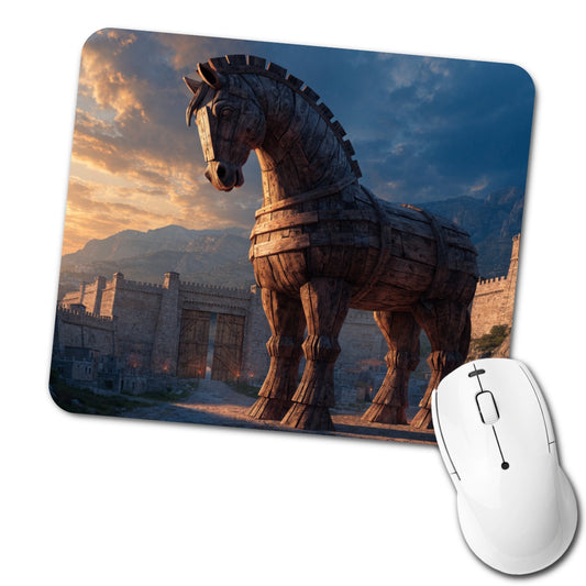 Trojan Horse Ancient Troy Greek Low Profile Mouse Pad Mat
