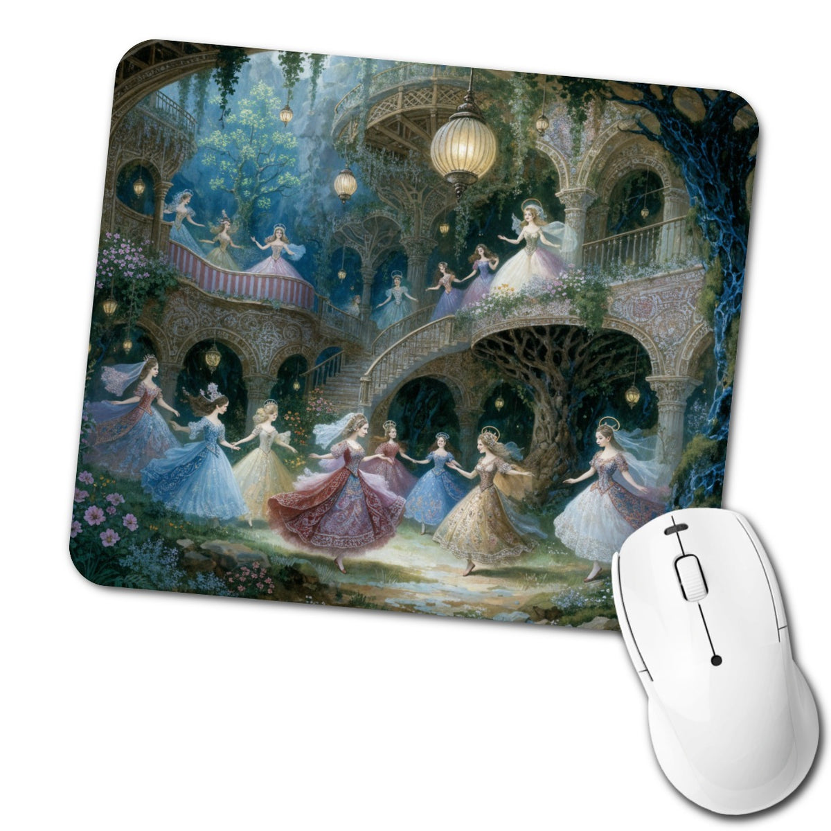 Twelve Dancing Princesses Low Profile Mouse Pad Mat