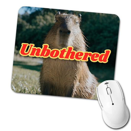 Unbothered Capybara Funny Low Profile Mouse Pad Mat