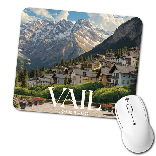 Vail Colorado Travel Low Profile Mouse Pad Mat