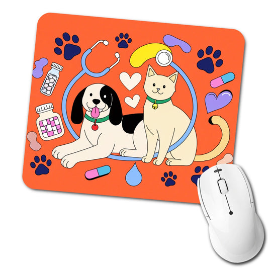 Veterinarian Animal Lover Low Profile Mouse Pad Mat
