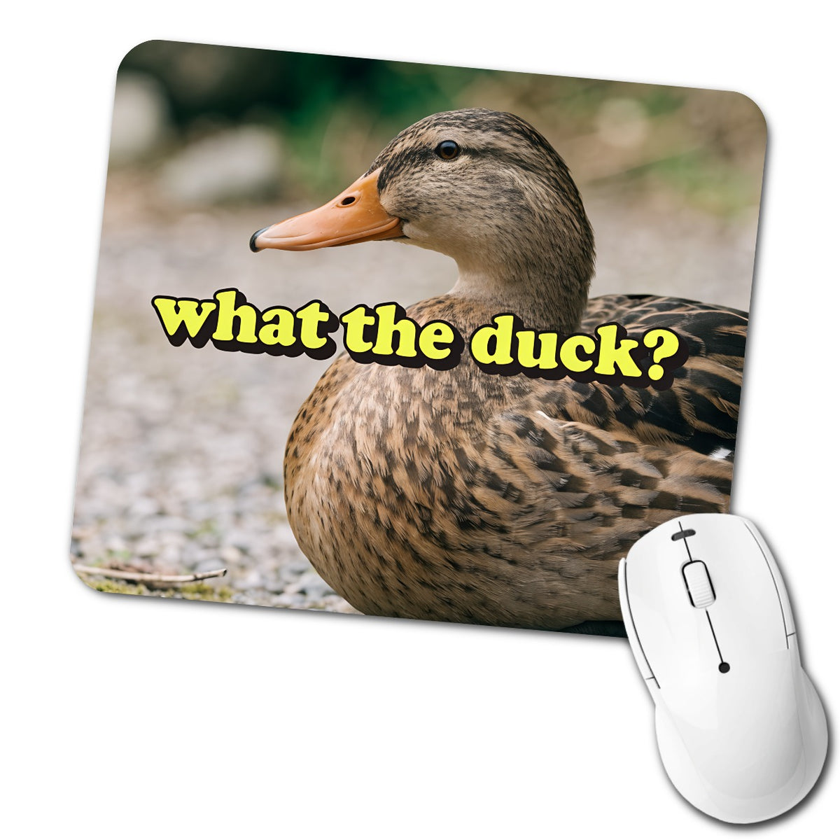 What The Duck Funny Low Profile Mouse Pad Mat