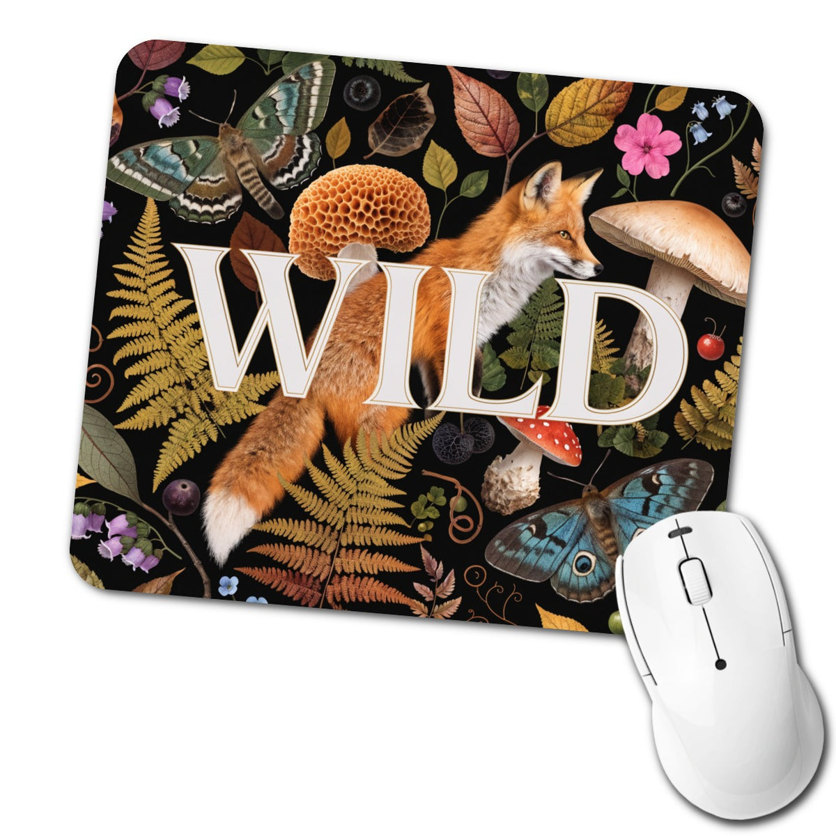 Wild Fox Woodland Wildlife Low Profile Mouse Pad Mat