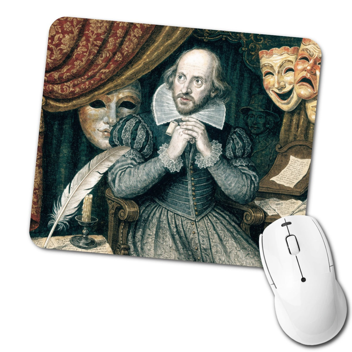William Shakespeare Playwright Low Profile Mouse Pad Mat