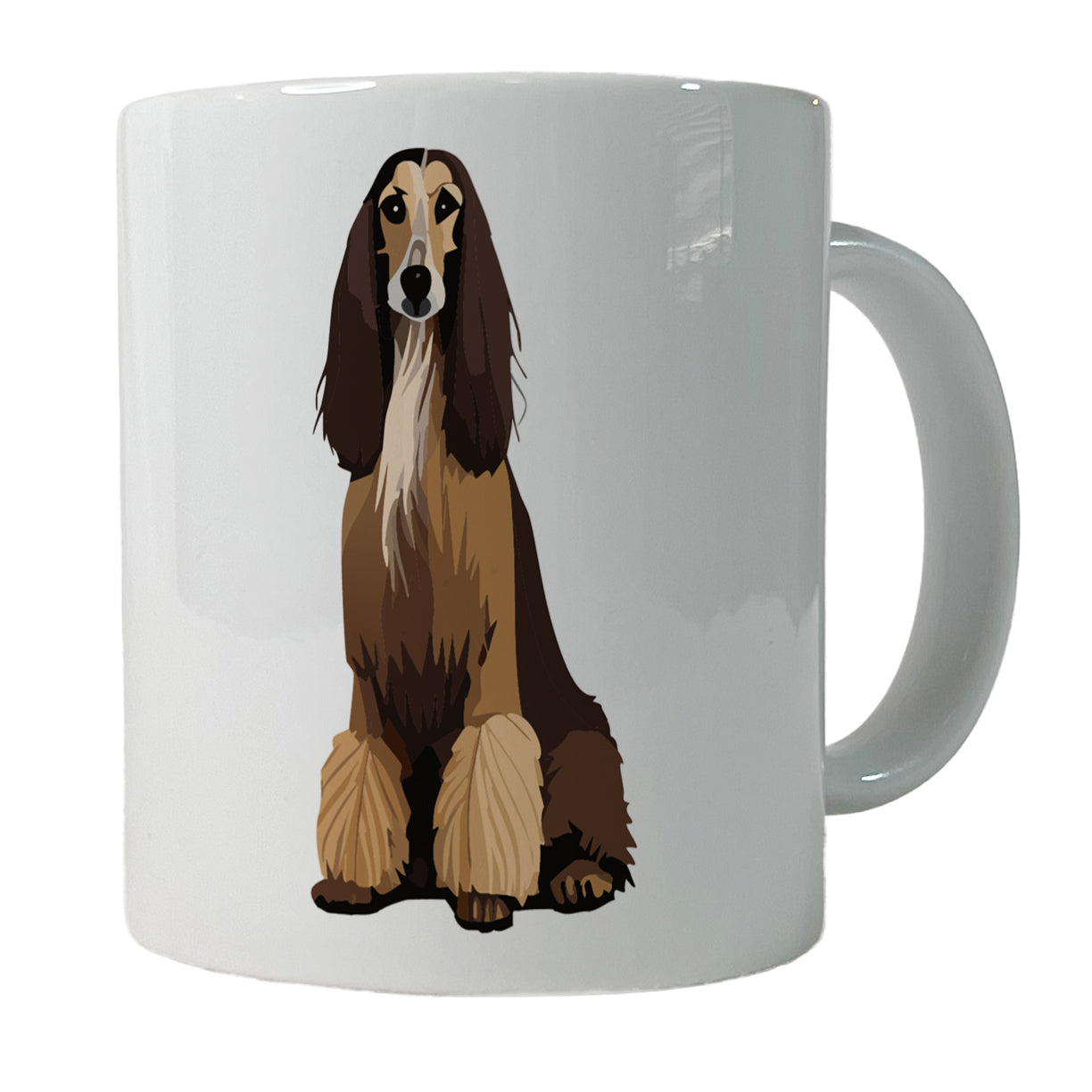Afghan Hound Dog Sitting Ceramic Tea Coffee Mug Cup - 11oz