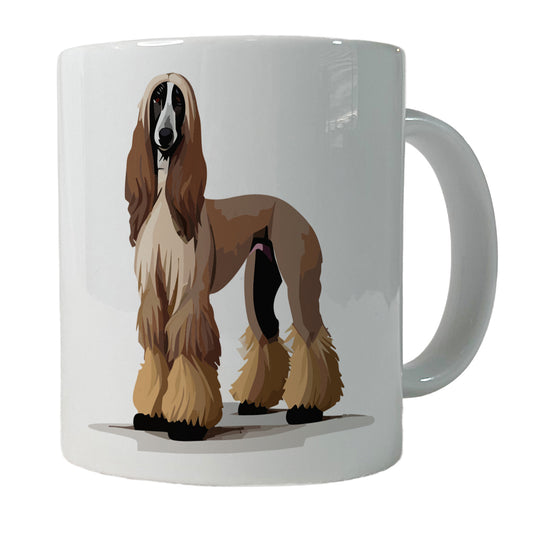 Afghan Hound Dog Standing Ceramic Tea Coffee Mug Cup - 11oz
