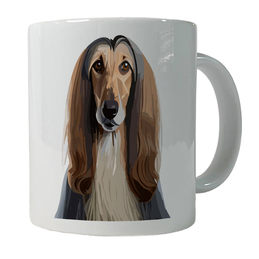 Afghan Hound Dog Staring Ceramic Tea Coffee Mug Cup - 11oz