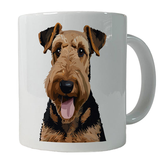 Airedale Terrier Dog Portrait Ceramic Tea Coffee Mug Cup - 11oz