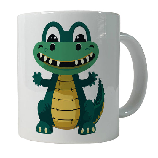 Alligator Crocodile Happy Ceramic Tea Coffee Mug Cup - 11oz